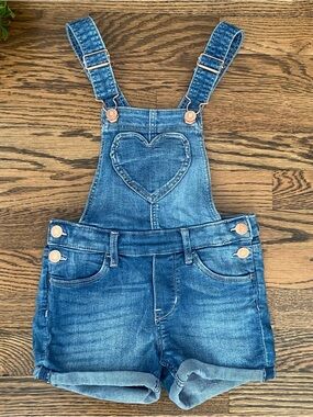 &denim Little Girls Short Overalls Sz 5-6